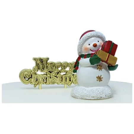 Cake Topper Set Cute Snowman