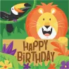 Servietten Jungle Happy Birthday, 16 Stück