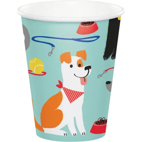 Mug dogs party, 8 pieces