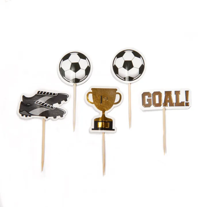 Topper per cupcakes calcio, 12 pezzi