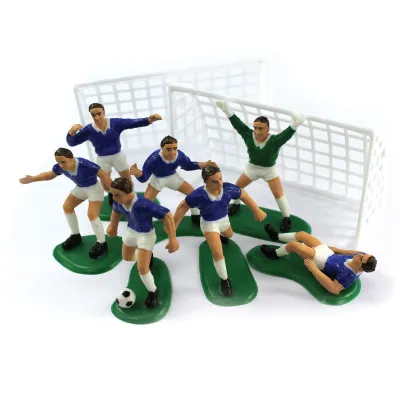 Cake Topper Set Fussballmannschaft Blau
