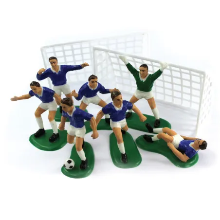 Cake Topper Set Squadra di Calcio Blu