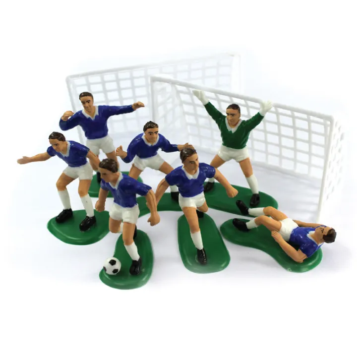 Cake topper set football team blue