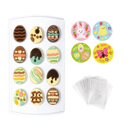 Set di uova di Pasqua con stampo per cioccolato