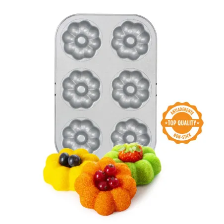 Flower donut baking dish, 6 pieces