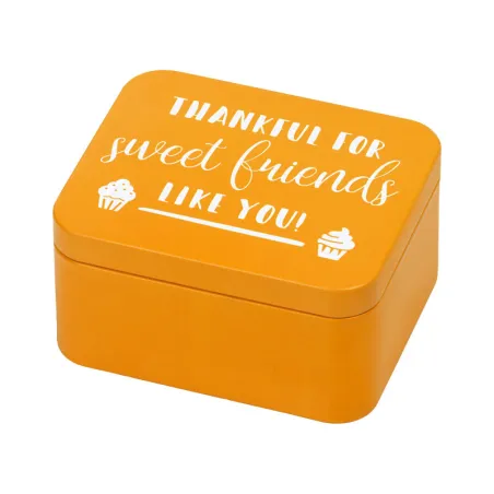 Guetzli Tin Orange "Thankful for sweet friends like you"