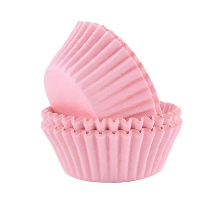 Cupcake molds light pink, 60 pieces