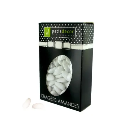 Almond dragées white matt, 500 g
