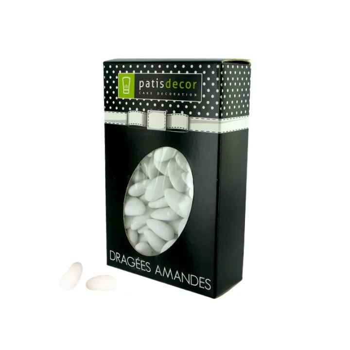 Mandel-Dragées Weiss Matt, 500 g