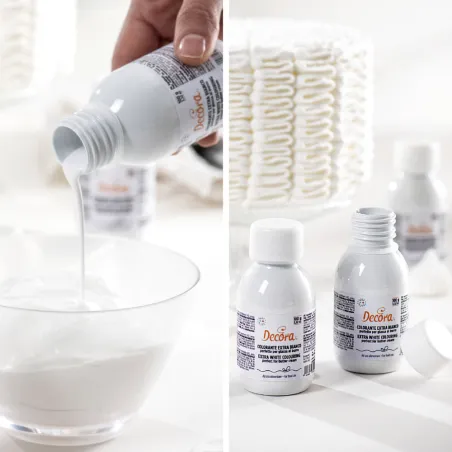 Liquid color white for coloring macarons and creams