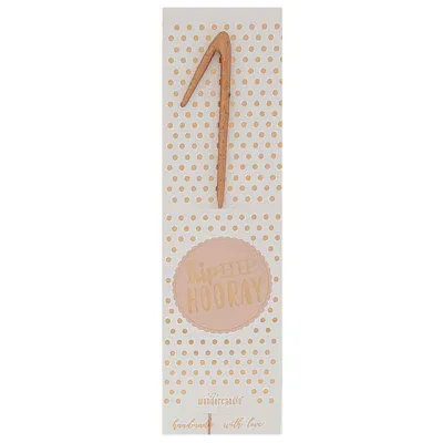 Wunderkerze 1 Rose Gold für Geburtstage, Jubiläen und andere Anlässe