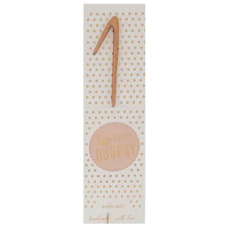 Candelina sparkler 1 oro rosé per compleanni, anniversari e altre occasioni