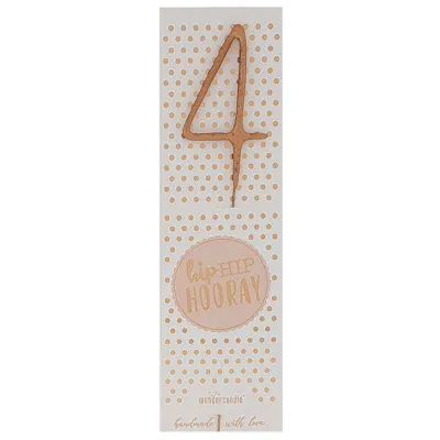 Wunderkerze 4 Rose Gold für Geburtstage, Jubiläen und andere Anlässe