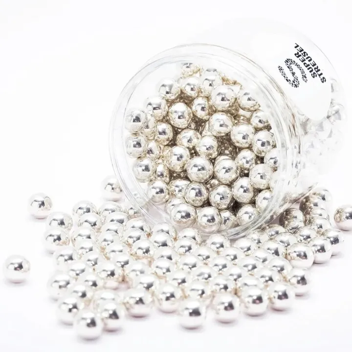 Super Streusel Schokoperlen Silber, 180 g