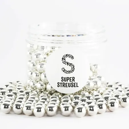 Super Streusel perles de chocolat argentées, 180 g