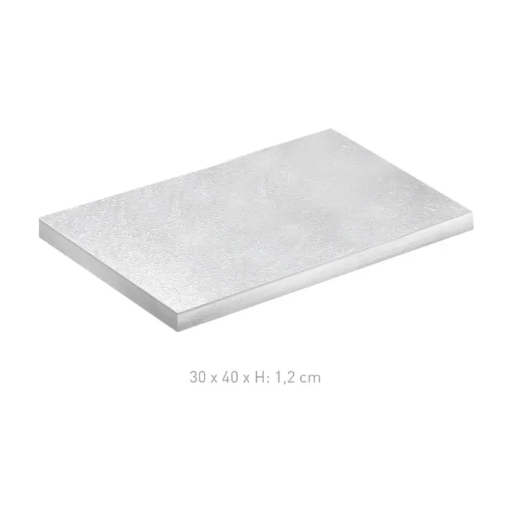 Silver rectangular cake plate, 30 x 40 x 1.2 cm