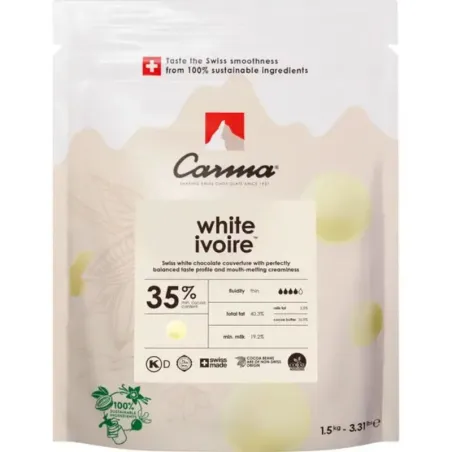 Chocolat blanc Ivoire 35%, 1.5 Kg