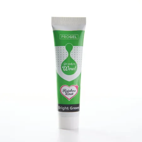 Progel gel color Bright Green for macarons, creams & glazes