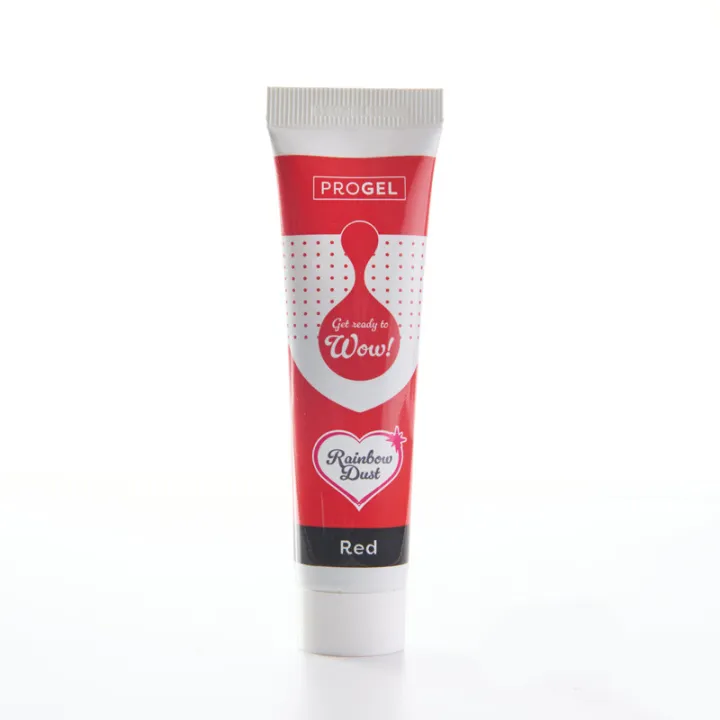 Progel Gel Color Rouge pour Macarons, Crèmes & Glaçages