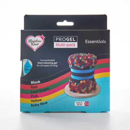 Progel Gelfarben Set, 6-teilig für Macarons, Cremen & Glasuren