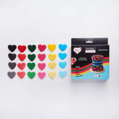 Progel gel colors set, 6 pieces for macarons, creams & glazes