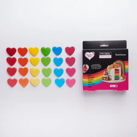 Progel gel colors set, 6 pieces for macarons, creams & glazes