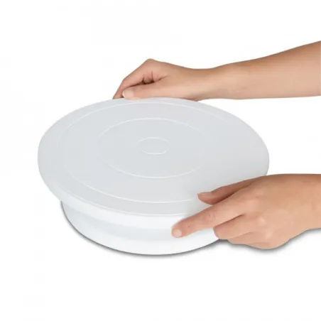 Drehbare Tortenplatte, Ø 27.5 cm zum einfachen Verzieren von Torten