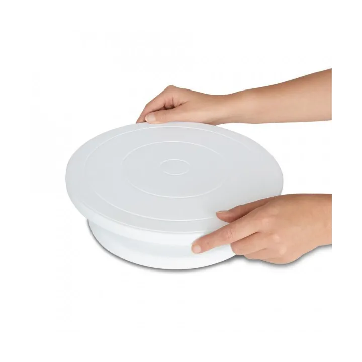 Drehbare Tortenplatte, Ø 27.5 cm zum einfachen Verzieren von Torten