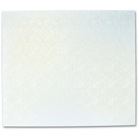 Plateau à gâteaux rectangulaire blanc perle 35 x 45 cm pour un transport sûr