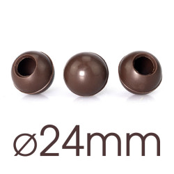 Sphères creuses foncées Ø 24 mm, 63 pièces