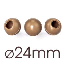 Hohlkugeln Milch Ø 24 mm, 63 Stück