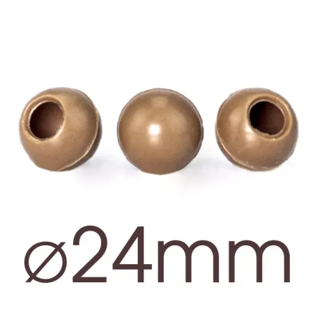 63 Hohlkugeln Milch Ø 24 mm für hausgemachte Truffes