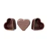 Praline shells heart, dark, 56 pieces for fine chocolates