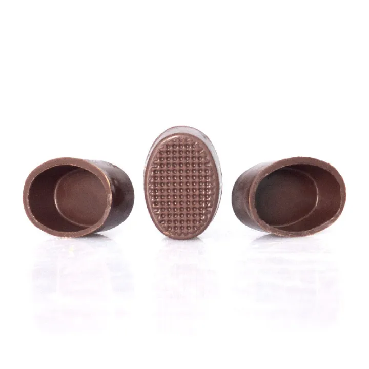 Oval praline shells, dark, 56 pieces for fine chocolates
