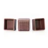 Carré praline shells, dark, 56 pieces for fine chocolates