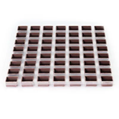 Pralinenschalen Carré, Dunkel, 56 Stück für edle Pralinen