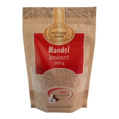 Mandelkrokant geröstet, 200 g für Pralinen und Desserts
