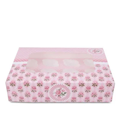 Muffin- & Cupcakebox Rosengarten 12er