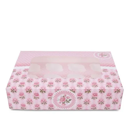 Muffin- & Cupcakebox Rosengarten 12er