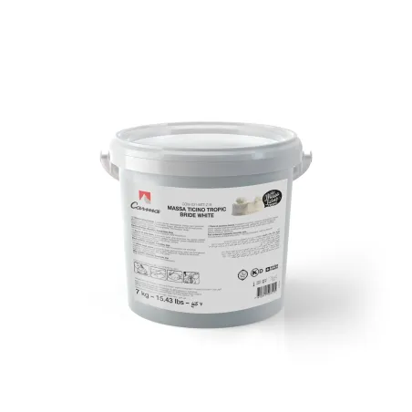 Roll fondant Massa Ticino Tropic White, 7 kg