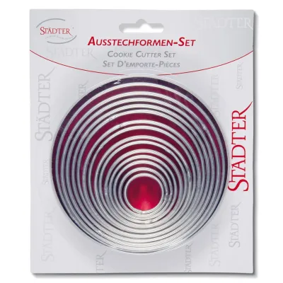 Cookie cutter set rings, 14 pieces
