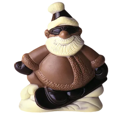 Stampo per cioccolato Babbo Natale sullo snowboard per dolci figure di cioccolato