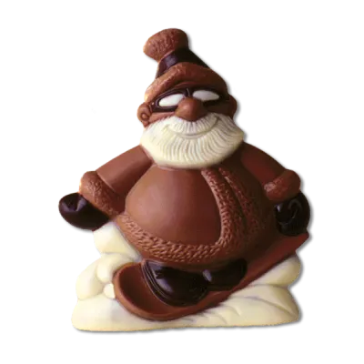 Stampo per cioccolato Babbo Natale sullo snowboard per dolci figure di cioccolato