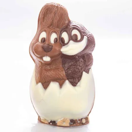 Chocolate mold rabbit & duck 2 pieces for sweet chocolate figures