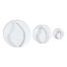 Geschwungene Blätter Ausstecher-Set, 3-teilig für tolle Fondant-Dekorationen
