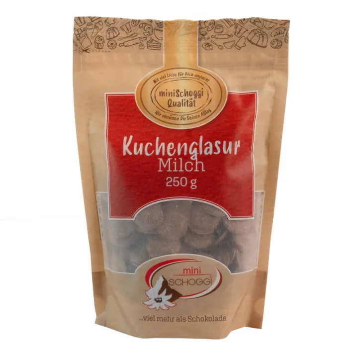 Kuchenglasur Milchschokolade, 250 g für edel glänzende Kuchen