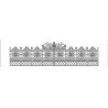Romantic castle gate silicone border mat for elegant decorations