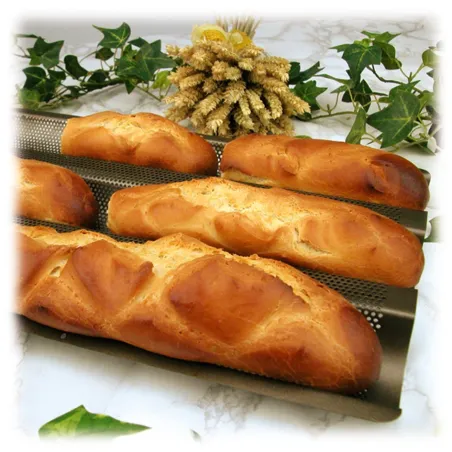 Baguette baking tray 37 x 23.5 cm for crispy baguettes