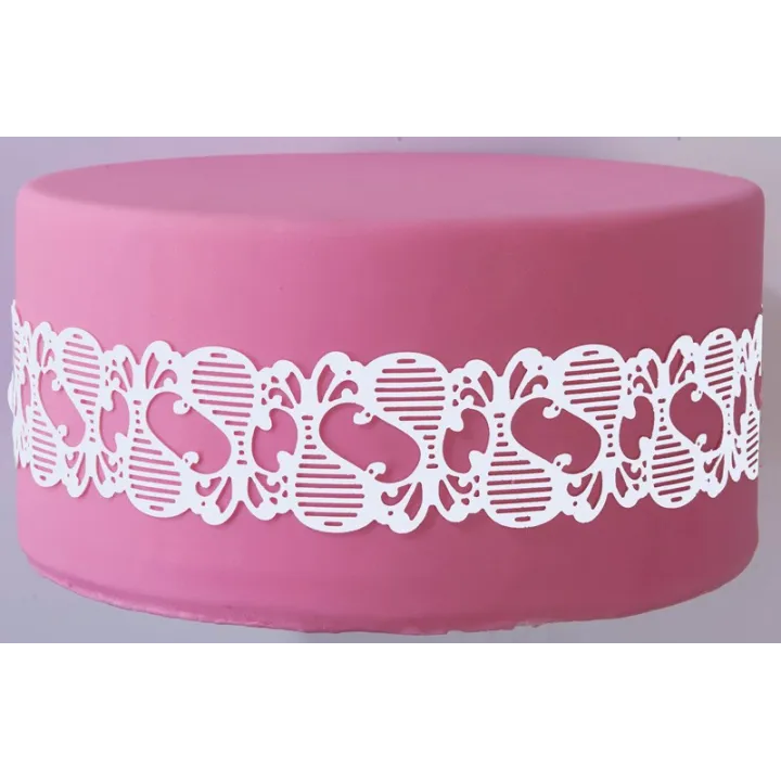 Silicone border mat waves for elegant decorations