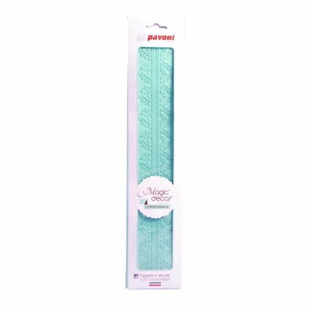 Floral silicone border mat for elegant decorations